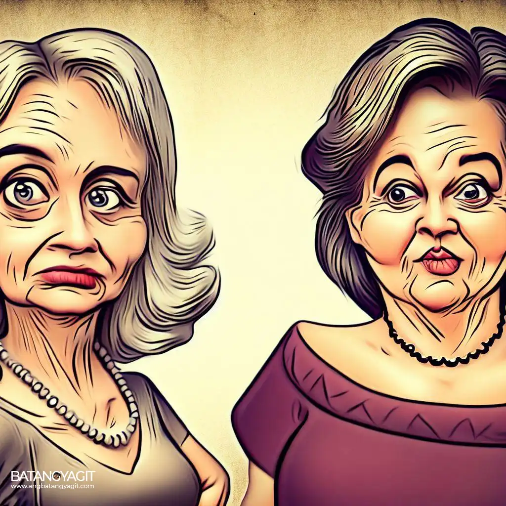 old woman caricature