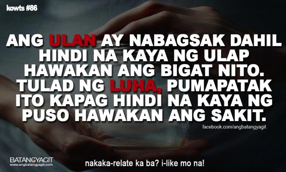 Ang ulan ay nabagsak dahil hindi na kaya ng ulap hawakan ang bigat nito
