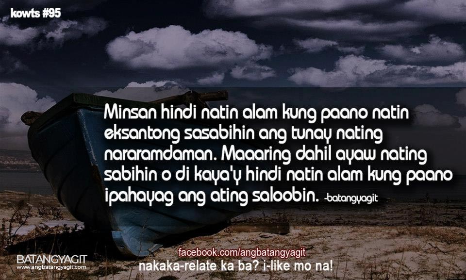 Hindi natin alam kung paano natin eksaktong sasabihin ang tunay nating nararamdaman